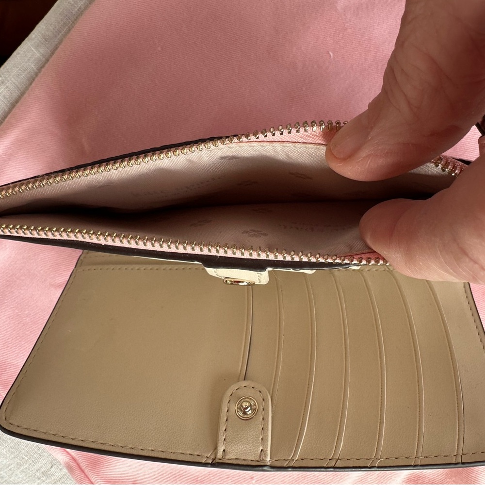 Kate Spade Lena Continental Pink Pebbled Leather Zip Wallet Large. 
Dust bag. - Picture 7 of 7